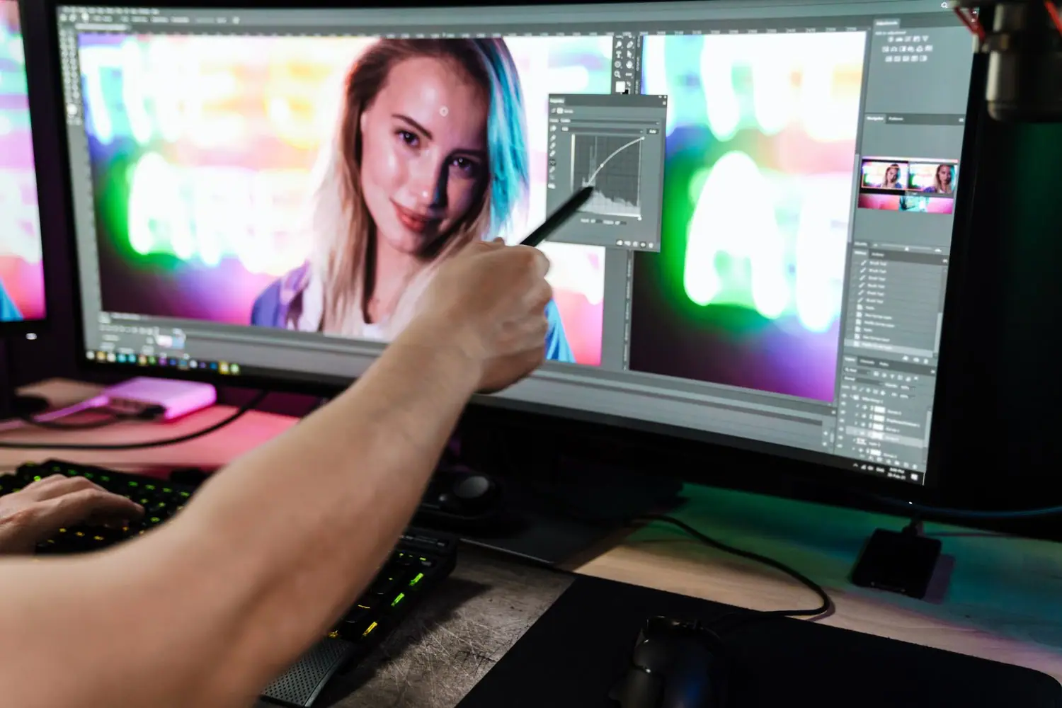 Kącik do kadrowania fotografii: domowe studio obróbki